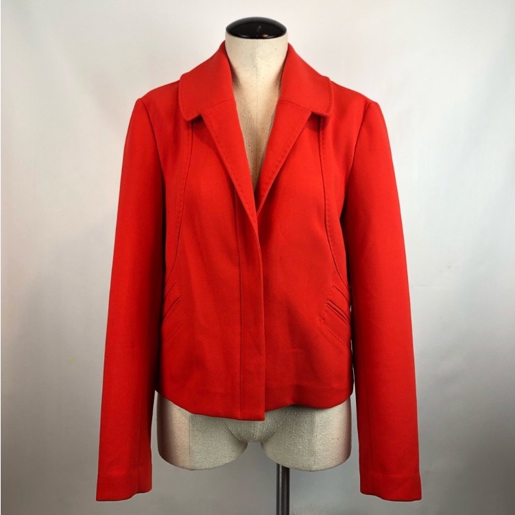 9251 Halogen Orange Blazer Jacket Size Medium